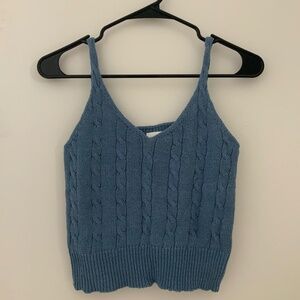 blue knit tank
